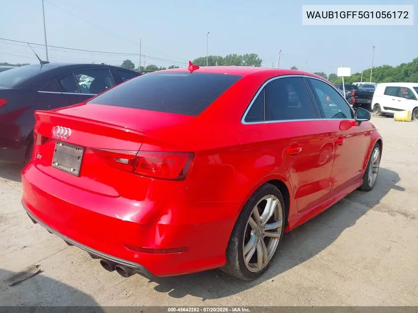 2016 Audi S3 Premium Plus VIN: WAUB1GFF5G1056172 Lot: 45642282