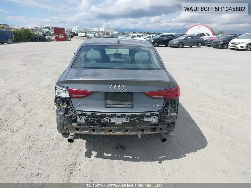 2017 Audi S3 Prestige VIN: WAUF8GFF5H1045882 Lot: 12615215