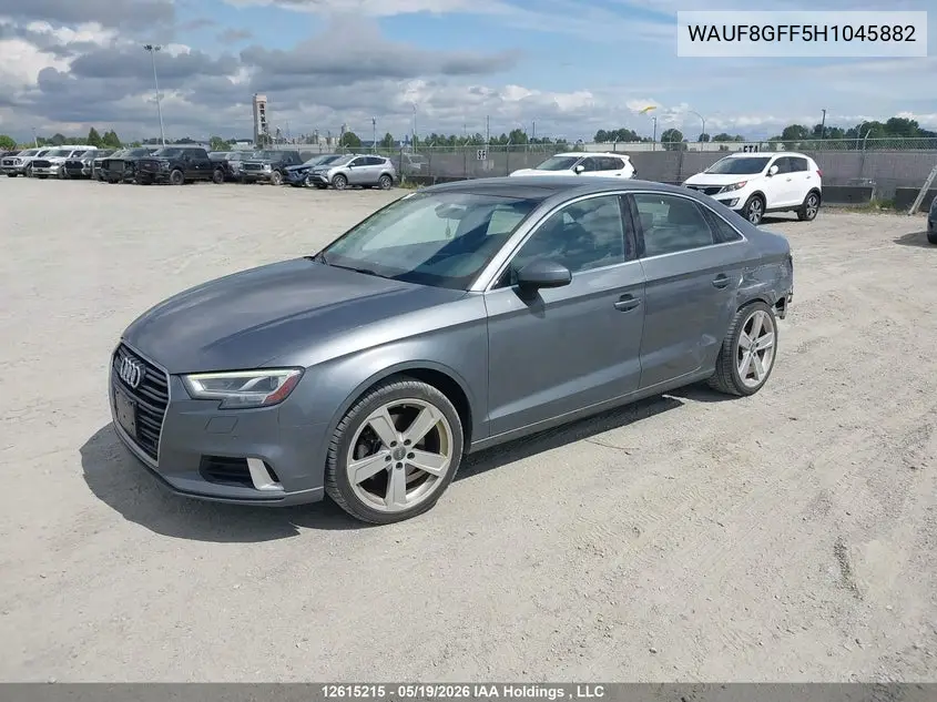 2017 Audi S3 Prestige VIN: WAUF8GFF5H1045882 Lot: 12615215