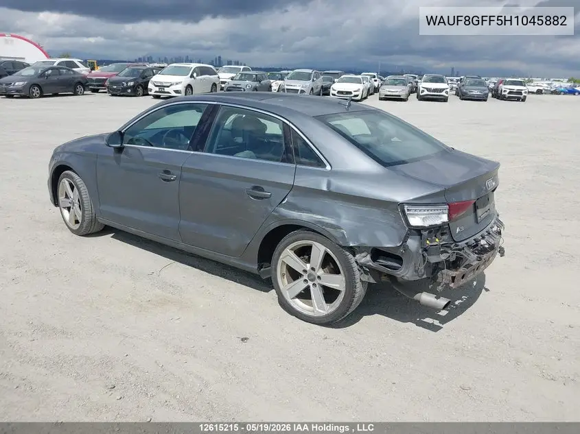 2017 Audi S3 Prestige VIN: WAUF8GFF5H1045882 Lot: 12615215