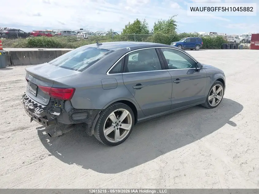 2017 Audi S3 Prestige VIN: WAUF8GFF5H1045882 Lot: 12615215