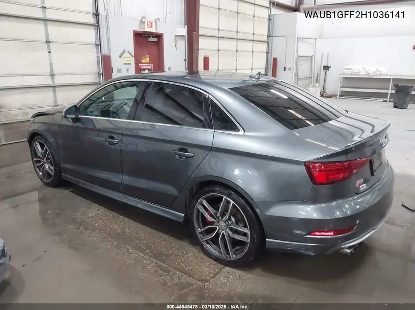 2017 Audi S3 2.0T Premium Plus VIN: WAUB1GFF2H1036141 Lot: 44545478