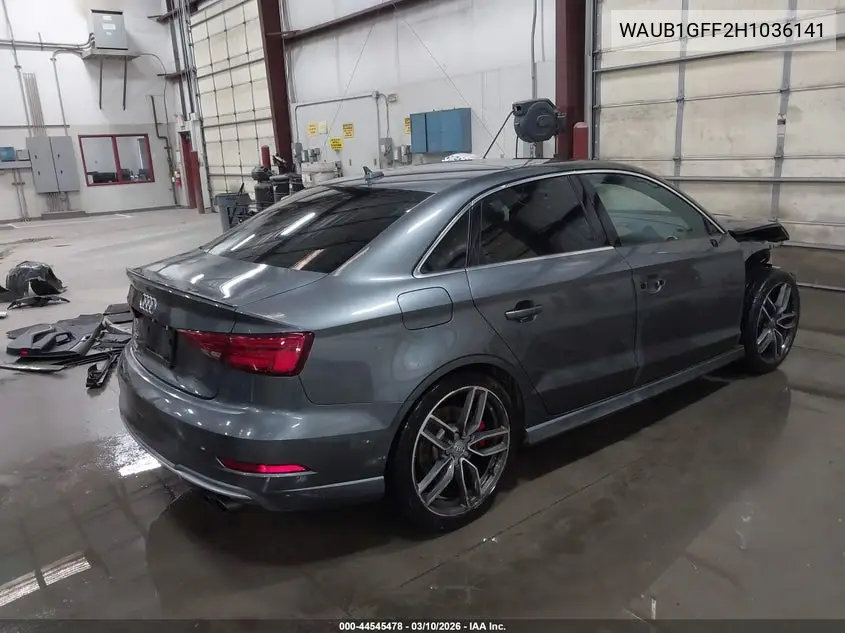 2017 Audi S3 2.0T Premium Plus VIN: WAUB1GFF2H1036141 Lot: 44545478