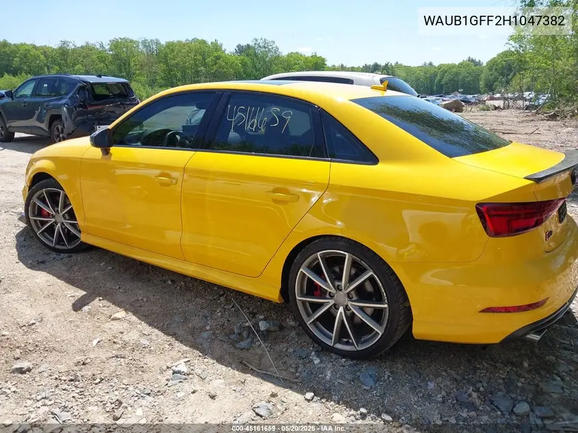 2017 Audi S3 2.0T Premium Plus VIN: WAUB1GFF2H1047382 Lot: 45161659