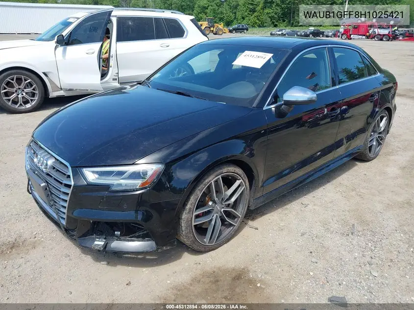 2017 Audi S3 Premium Plus VIN: WAUB1GFF8H1025421 Lot: 45312894