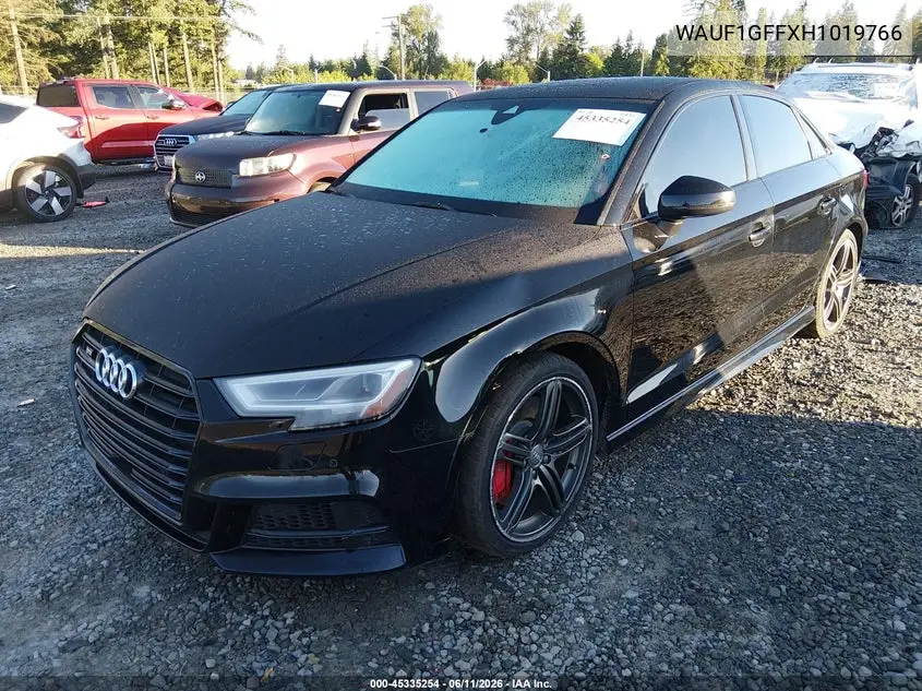 2017 Audi S3 2.0T Premium Plus VIN: WAUF1GFFXH1019766 Lot: 45335254