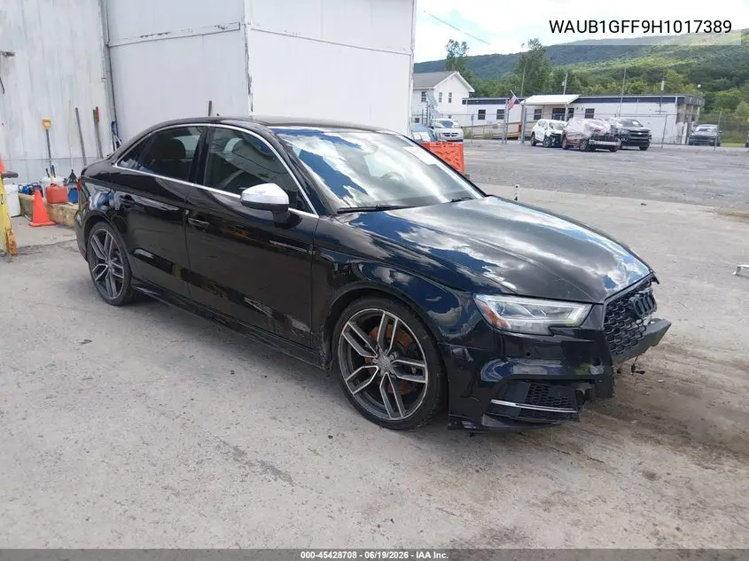 2017 Audi S3 Premium Plus VIN: WAUB1GFF9H1017389 Lot: 45428708