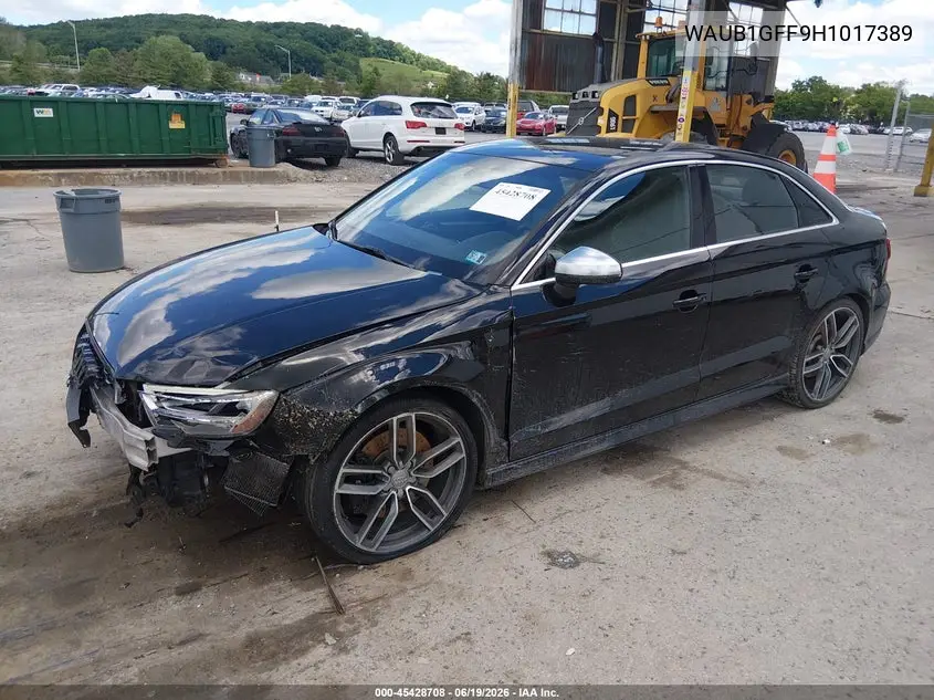 2017 Audi S3 Premium Plus VIN: WAUB1GFF9H1017389 Lot: 45428708