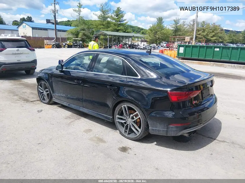 2017 Audi S3 Premium Plus VIN: WAUB1GFF9H1017389 Lot: 45428708