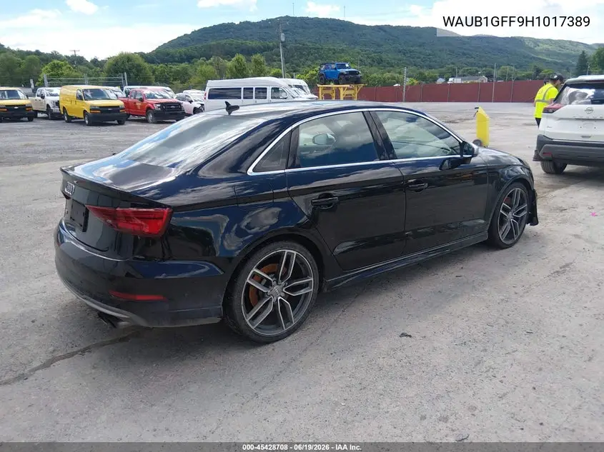 2017 Audi S3 Premium Plus VIN: WAUB1GFF9H1017389 Lot: 45428708