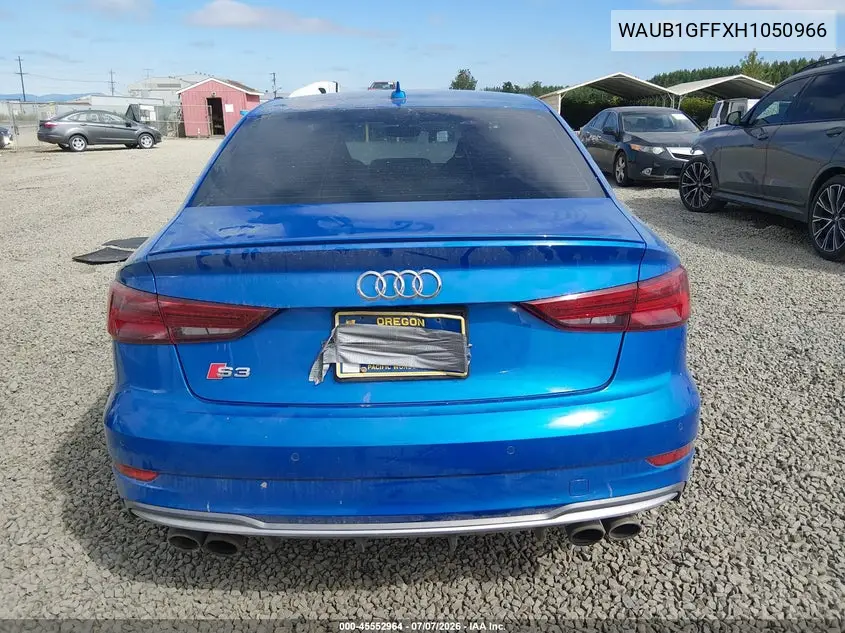 2017 Audi S3 Premium Plus VIN: WAUB1GFFXH1050966 Lot: 45552964