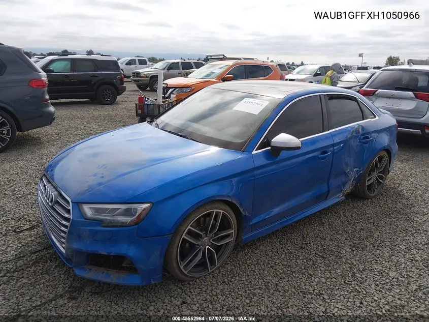 2017 Audi S3 Premium Plus VIN: WAUB1GFFXH1050966 Lot: 45552964