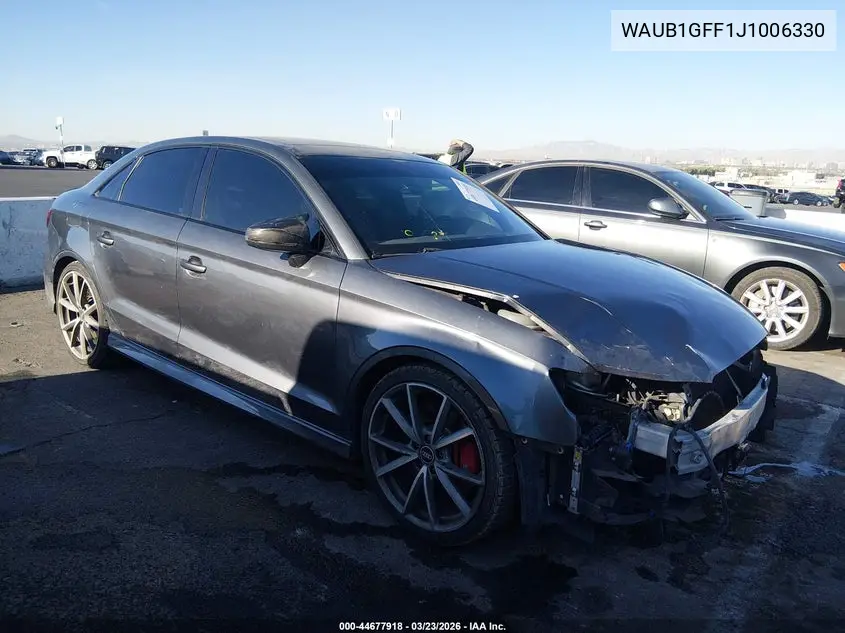 2018 Audi S3 2.0T Premium Plus VIN: WAUB1GFF1J1006330 Lot: 44677918