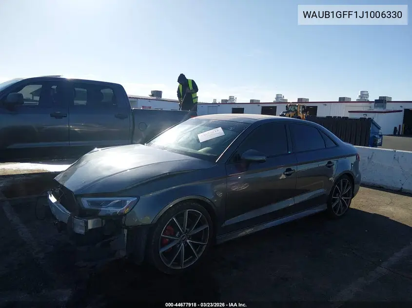 2018 Audi S3 2.0T Premium Plus VIN: WAUB1GFF1J1006330 Lot: 44677918
