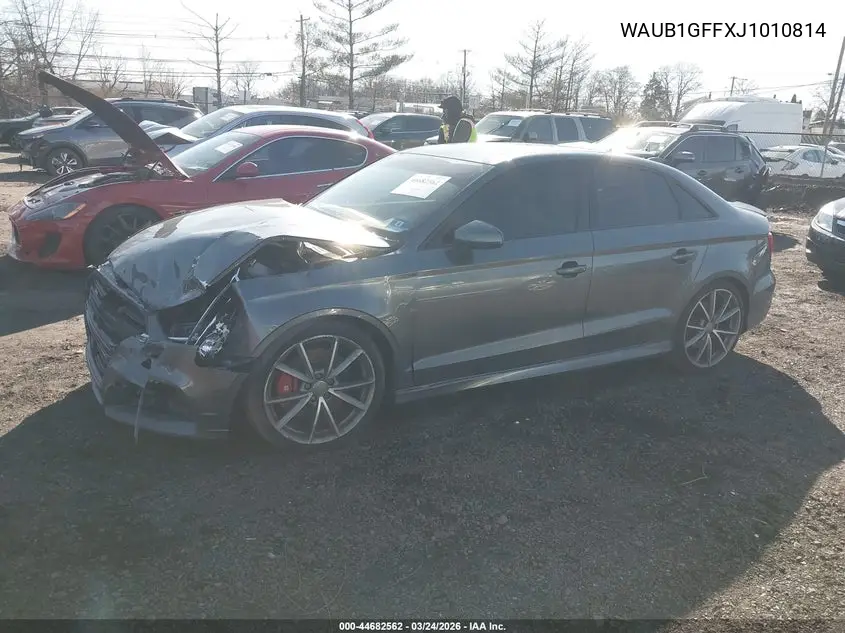 2018 Audi S3 2.0T Premium Plus/2.0T Tech Premium Plus VIN: WAUB1GFFXJ1010814 Lot: 44682562