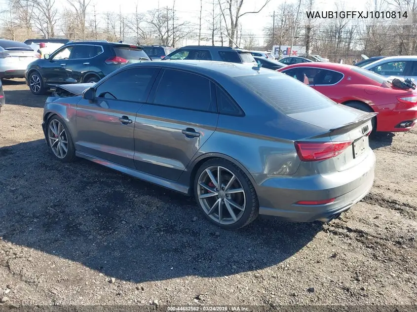 2018 Audi S3 2.0T Premium Plus/2.0T Tech Premium Plus VIN: WAUB1GFFXJ1010814 Lot: 44682562