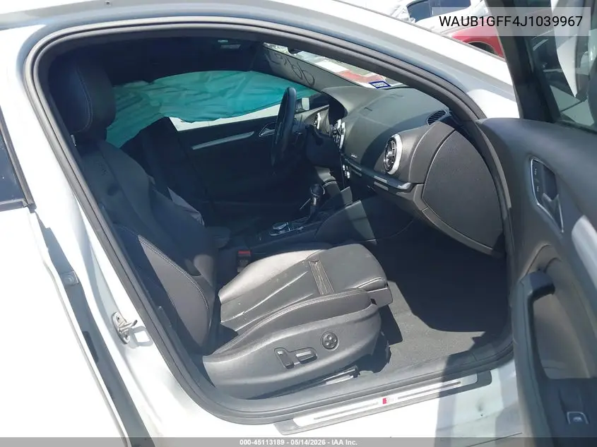 2018 Audi S3 2.0T Premium Plus/2.0T Tech Premium Plus VIN: WAUB1GFF4J1039967 Lot: 45113189
