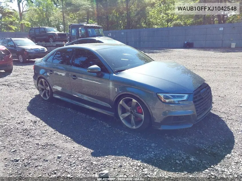 2018 Audi S3 2.0T Premium Plus VIN: WAUB1GFFXJ1042548 Lot: 45196967