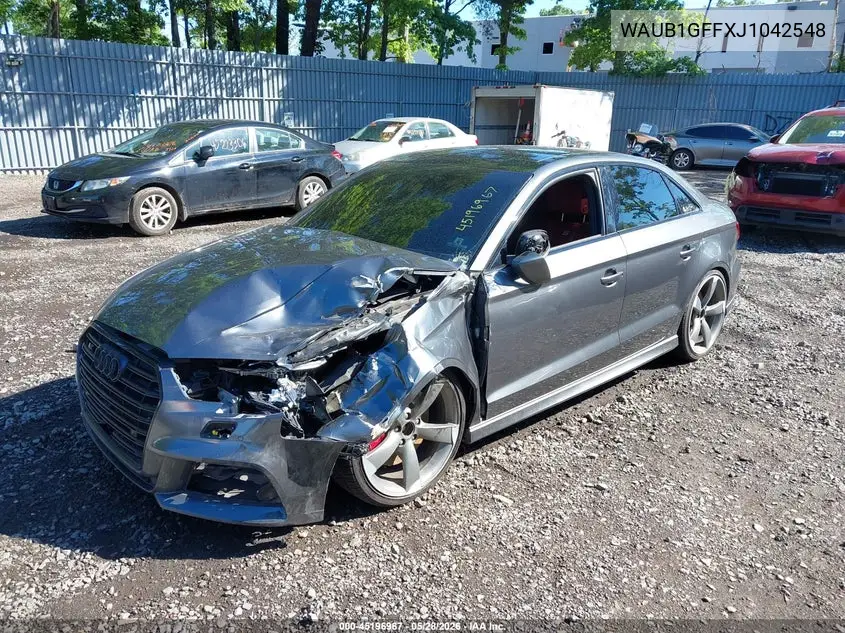 2018 Audi S3 2.0T Premium Plus VIN: WAUB1GFFXJ1042548 Lot: 45196967
