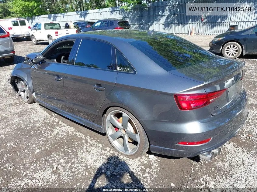 2018 Audi S3 2.0T Premium Plus VIN: WAUB1GFFXJ1042548 Lot: 45196967