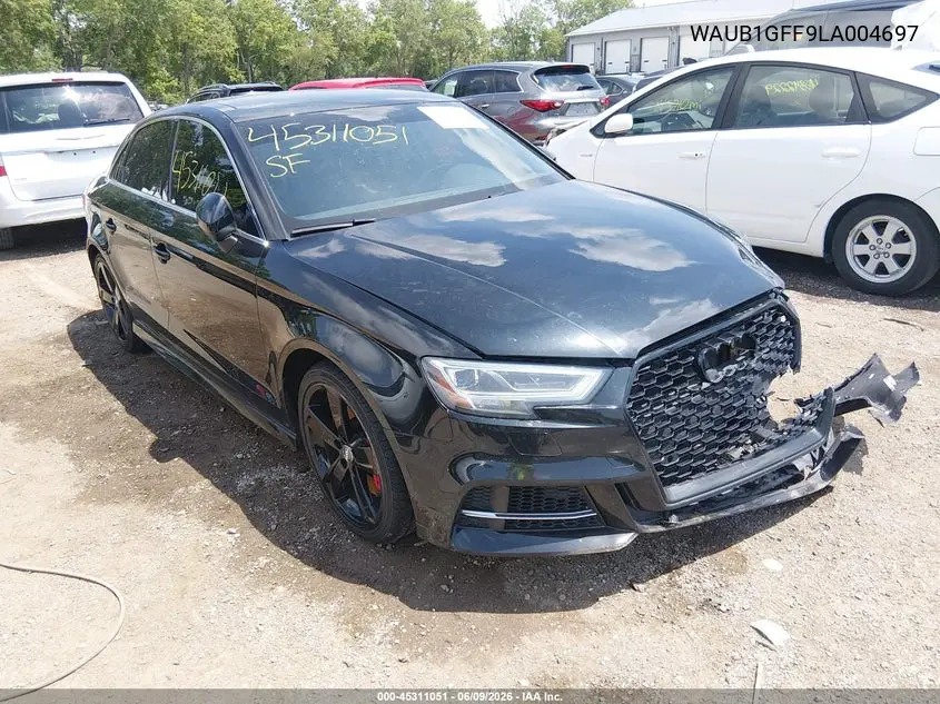 2020 Audi S3 Premium Tfsi Quattro S Tronic VIN: WAUB1GFF9LA004697 Lot: 45311051