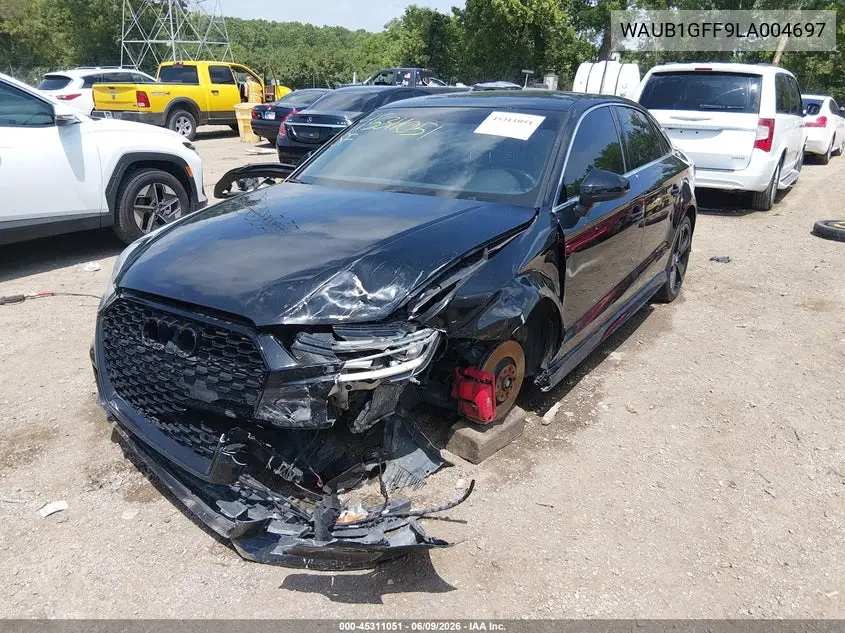 2020 Audi S3 Premium Tfsi Quattro S Tronic VIN: WAUB1GFF9LA004697 Lot: 45311051