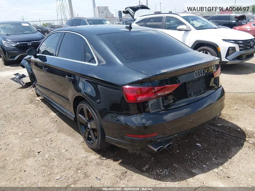 2020 Audi S3 Premium Tfsi Quattro S Tronic VIN: WAUB1GFF9LA004697 Lot: 45311051