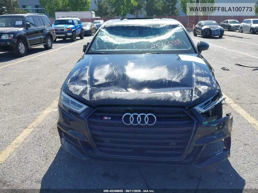 2020 Audi S3 Premium Tfsi Quattro S Tronic VIN: WAUB1GFF8LA100773 Lot: 45366808