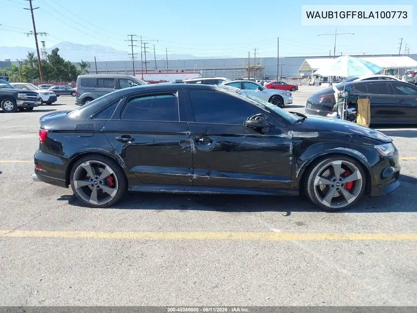 2020 Audi S3 Premium Tfsi Quattro S Tronic VIN: WAUB1GFF8LA100773 Lot: 45366808