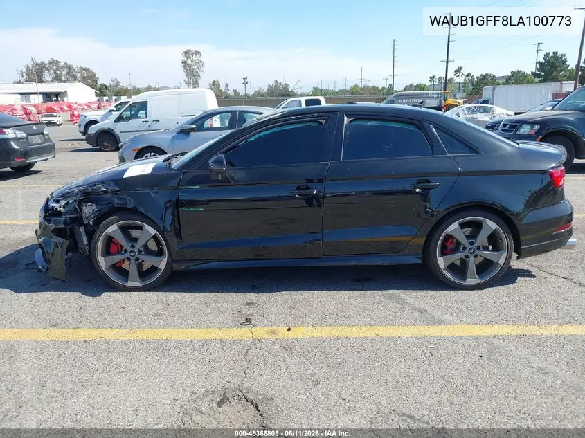 2020 Audi S3 Premium Tfsi Quattro S Tronic VIN: WAUB1GFF8LA100773 Lot: 45366808