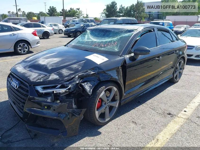 2020 Audi S3 Premium Tfsi Quattro S Tronic VIN: WAUB1GFF8LA100773 Lot: 45366808