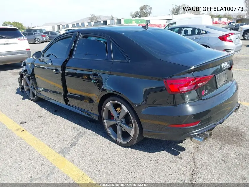 2020 Audi S3 Premium Tfsi Quattro S Tronic VIN: WAUB1GFF8LA100773 Lot: 45366808
