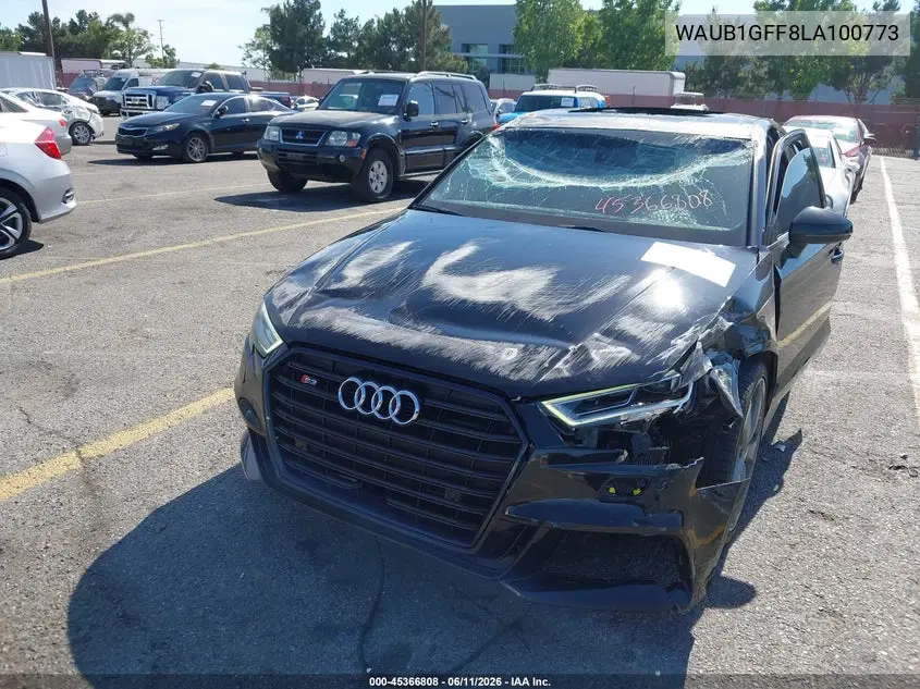 2020 Audi S3 Premium Tfsi Quattro S Tronic VIN: WAUB1GFF8LA100773 Lot: 45366808