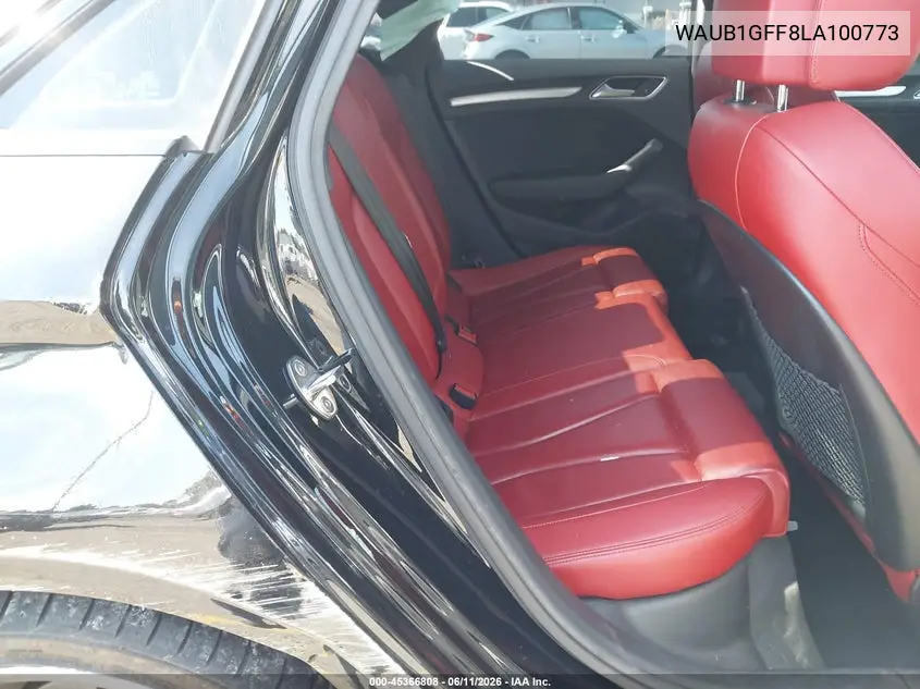 2020 Audi S3 Premium Tfsi Quattro S Tronic VIN: WAUB1GFF8LA100773 Lot: 45366808