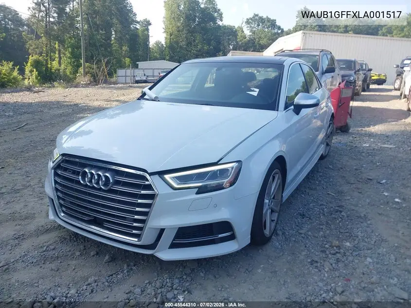 2020 Audi S3 Premium Tfsi Quattro S Tronic VIN: WAUB1GFFXLA001517 Lot: 45544310