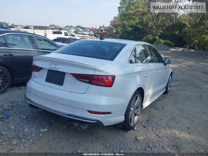 2020 Audi S3 Premium Tfsi Quattro S Tronic VIN: WAUB1GFFXLA001517 Lot: 45544310
