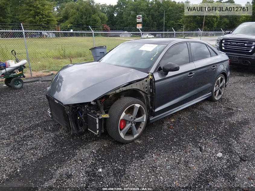 2020 Audi S3 Premium Plus Tfsi Quattro S Tronic VIN: WAUE1GFF3LA012761 Lot: 45611206