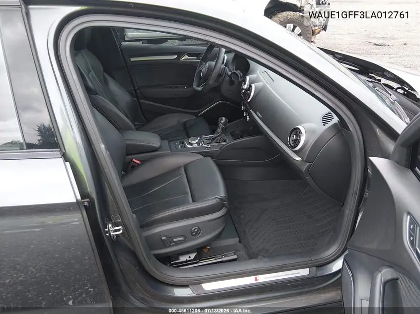 2020 Audi S3 Premium Plus Tfsi Quattro S Tronic VIN: WAUE1GFF3LA012761 Lot: 45611206