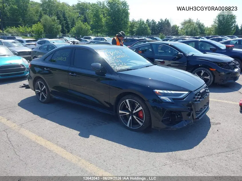 2024 Audi S3 2.0T Progressiv VIN: WAUH3CGY0RA008823 Lot: 12642043
