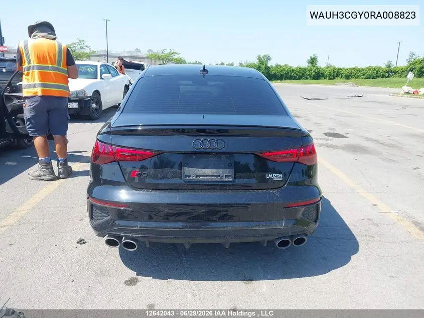 2024 Audi S3 2.0T Progressiv VIN: WAUH3CGY0RA008823 Lot: 12642043