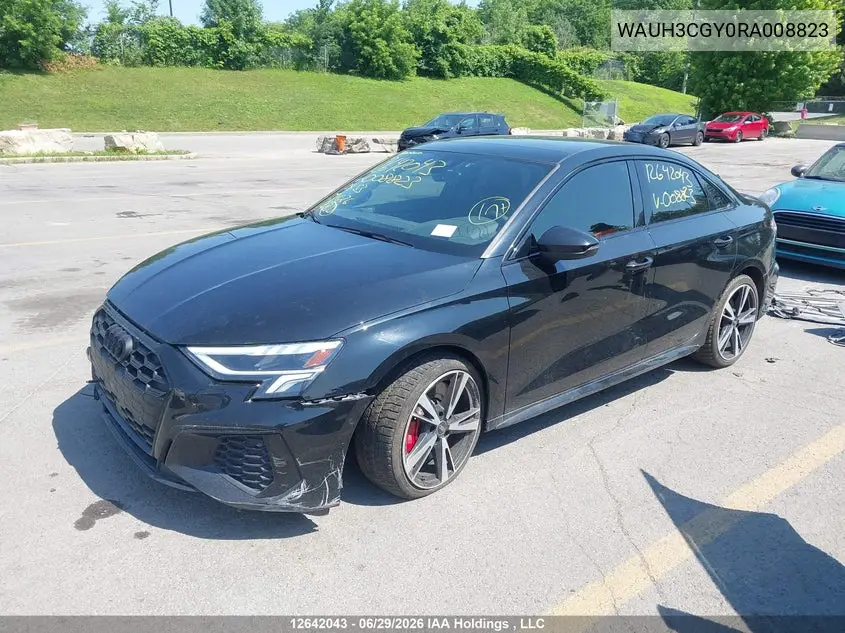 2024 Audi S3 2.0T Progressiv VIN: WAUH3CGY0RA008823 Lot: 12642043