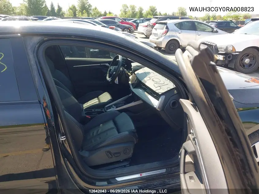 2024 Audi S3 2.0T Progressiv VIN: WAUH3CGY0RA008823 Lot: 12642043