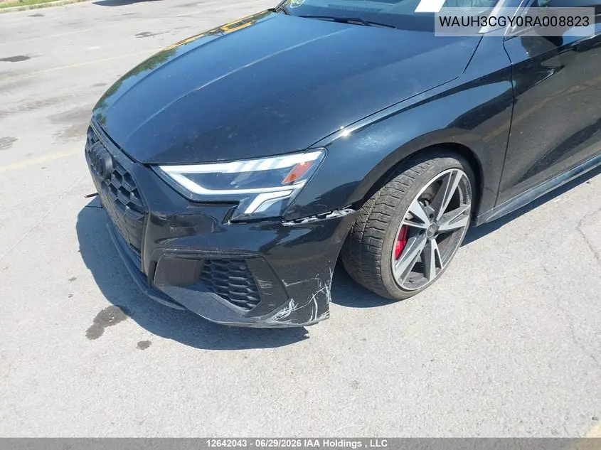 2024 Audi S3 2.0T Progressiv VIN: WAUH3CGY0RA008823 Lot: 12642043