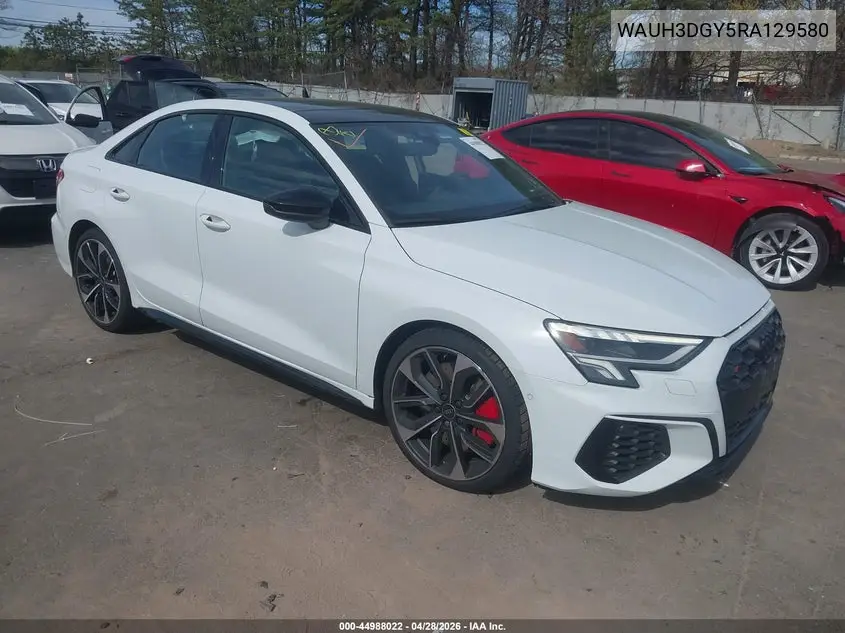 2024 Audi S3 Premium Plus Tfsi Quattro S Tronic VIN: WAUH3DGY5RA129580 Lot: 44988022