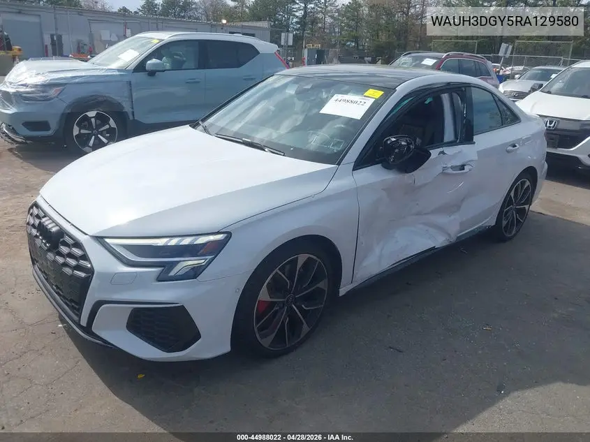 2024 Audi S3 Premium Plus Tfsi Quattro S Tronic VIN: WAUH3DGY5RA129580 Lot: 44988022