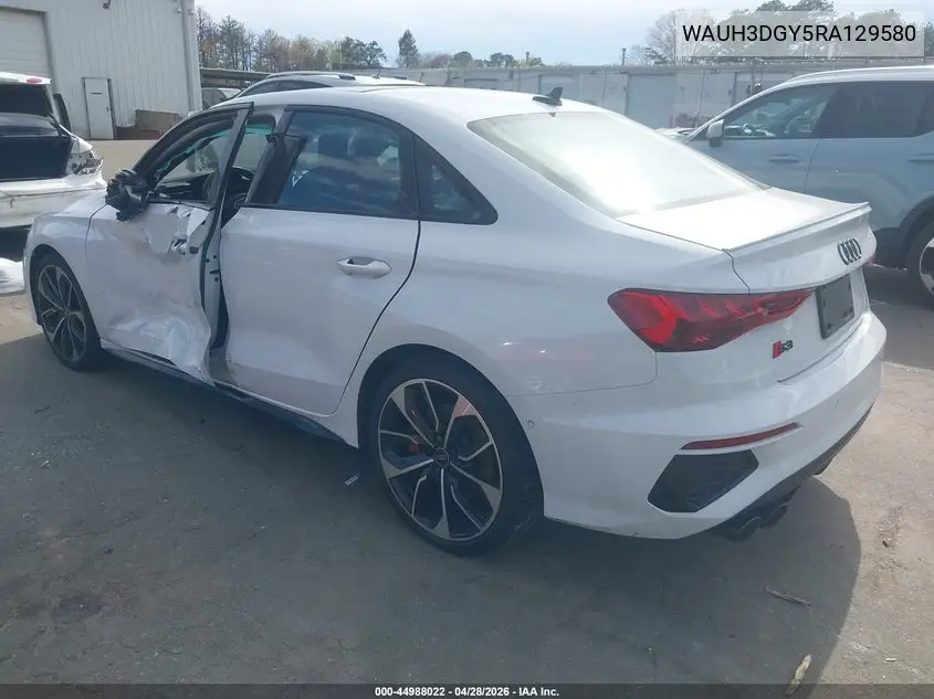 2024 Audi S3 Premium Plus Tfsi Quattro S Tronic VIN: WAUH3DGY5RA129580 Lot: 44988022
