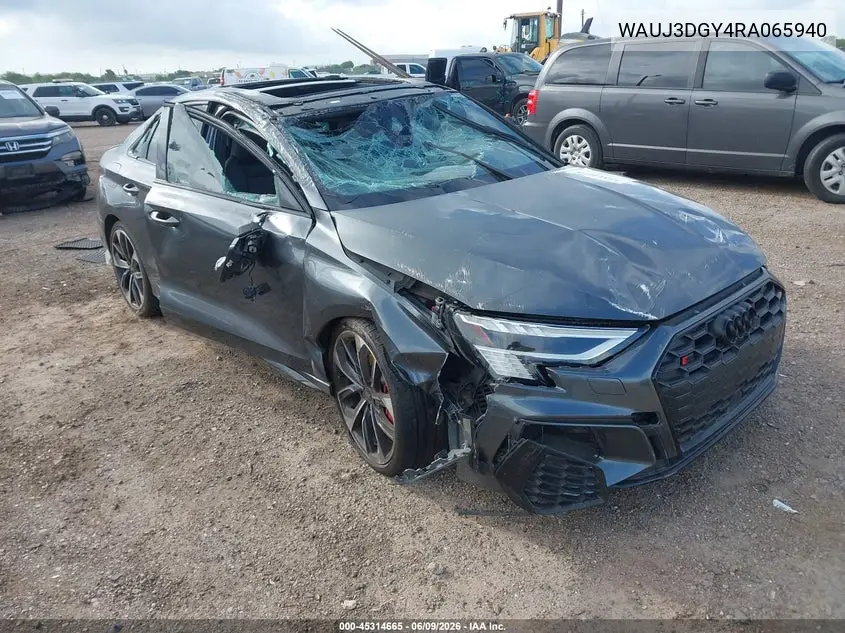 2024 Audi S3 Prestige VIN: WAUJ3DGY4RA065940 Lot: 45314665