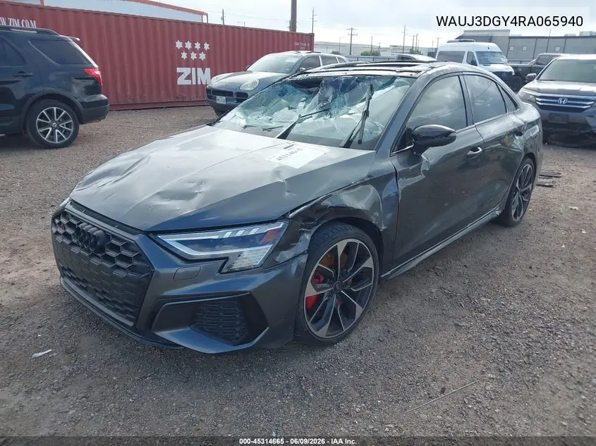 2024 Audi S3 Prestige VIN: WAUJ3DGY4RA065940 Lot: 45314665