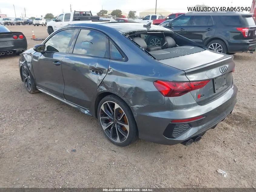 2024 Audi S3 Prestige VIN: WAUJ3DGY4RA065940 Lot: 45314665