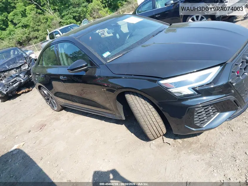 2024 Audi S3 Premium Plus Tfsi Quattro S Tronic VIN: WAUH3DGY9RA074003 Lot: 45464786